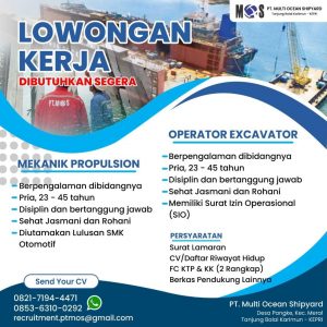 LOWONGAN PEKERJAAN PT MULTI OCEAN SHIPYARD